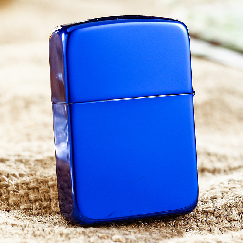 打火机zippo正版 原装正品新款 1941古典复刻蓝冰深雕 蓝色蔓藤花