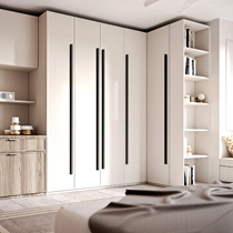 Black drawer wardrobe door handle Modern simple gold cabinet door handle Cabinet long door handle Aluminum alloy strip