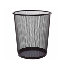 Creative iron net trash can household kitchen large paper basket office living room bathroom metal uncovered garbage basket