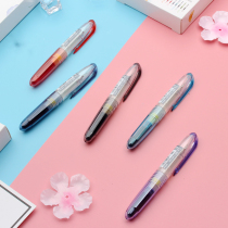 Pilot Pilot Officially Authorized Japan Imported Authentic Pilot SPN-20F Yuan Qi Mini Transparent Color Ink Small Fountain Pen Kids Cartoon Ink Bag Fountain Pen Student Fountain Pen