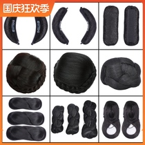 Ancient style Hanfu wig Joker twist hair bag hair crown combination pure hair flexible horn Hanfu cos shape