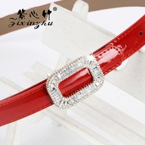 Belt Women Fine Decorative Water Drill Belt Lady Han Edition Fashion 100 Matching Dress Dresses Genuine Leather Slim Waist Chain Woman