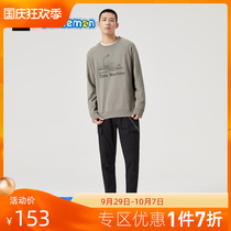 Black Whale Doraemon print crewneck sweatshirt 2020 winter new fleece fabric