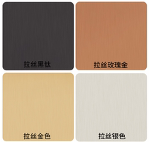 Custom Stainless Steel Colored Panels Wire Drawing Rose Gold Black Titanium Gold Mirror Panel Without Fingerprint cut Decorative Plate Processing