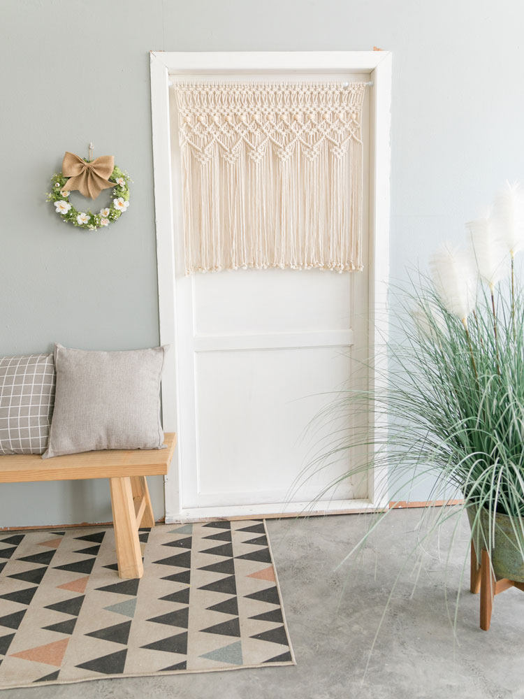 手工编织门帘装饰挂件创意波西米亚挂毯北欧简约定制隔断帘