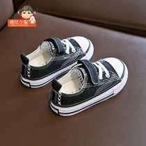 Female baby canvas shoes 1-3 years old baby soft-soled toddler shoes Childrens cloth shoes Boys white shoes Childrens canvas shoes