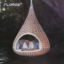 Bird Nest Hanging Basket Channel Balcony Lazy Single Table and Chair Bird Cage Bed Villa Vine Cottage