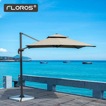 Outdoor parasol terrace garden stalls shade LED outdoor umbrella parasolar outdoor villa Rome umbrella