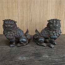 Iron Lion Town house evil spirits desk Lion Yaju Club office Living room ornaments Powerful shape exquisite workmanship