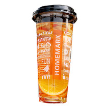 90 mouth milk tea cup plastic cup disposable milk tea cup Net red juice beverage cup 500 only with lid can be customized