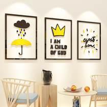 Acrylic Nordic Wind minimalist About 3d Solid wall stickers Living-room Sofa Background Wall Decoration Dorm Room Stickers