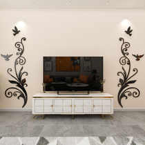 Flower Vine Flying Birds Modern Brief Living Room TV Background Wall Decoration Xuanguan Corridor Acrylic 3d Solid Wall Sticker