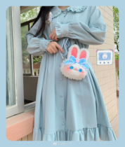 (Zero wallet) original homemade handmade purse plush rabbit bag crossbody hand bag hanging Japanese soft girl