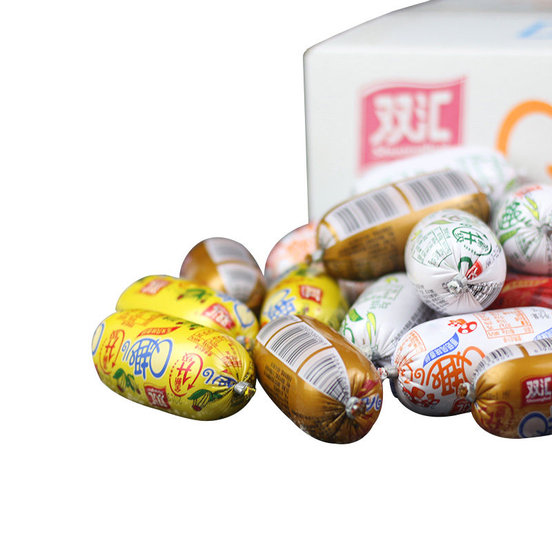 双汇q趣火腿肠70g40个休闲零食蘑菇泡椒玉米香辣孜然整箱批发