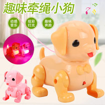 New electric regressive dog baby Puzzle Creeping Toy Children Shine Concert Walking Paparazzi