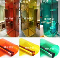 Hotel hotel home bathroom Bathroom toilet Color window sliding door glass film decoration Safety explosion-proof film