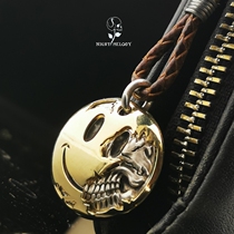 Nighttime Studio 925 Pure Silver Original Handcrafted Classic DC Goalkeeper Laughing Smith Boomer Joke Face Skeleton Pendant