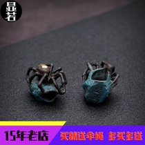 Hand sculpted work Black widow spider EDC pendant rope hanging pendant knife pendant hand electric pendant handmade DIY pendant hanging ornament