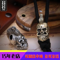 Hand engraving of Indian moxie dry soul EDC umbrella rope knife pendant with hand DIY necklace pendant hanging ornament