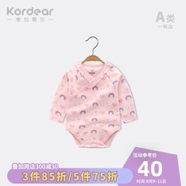 June baby clothes female Princess 100 days baby jumpsuit spring and autumn newborn long sleeve shirt triangle
