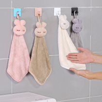 Wipe hand towels and thicker coral velvet kitchens Cute toilet in South Korea Suction dishes