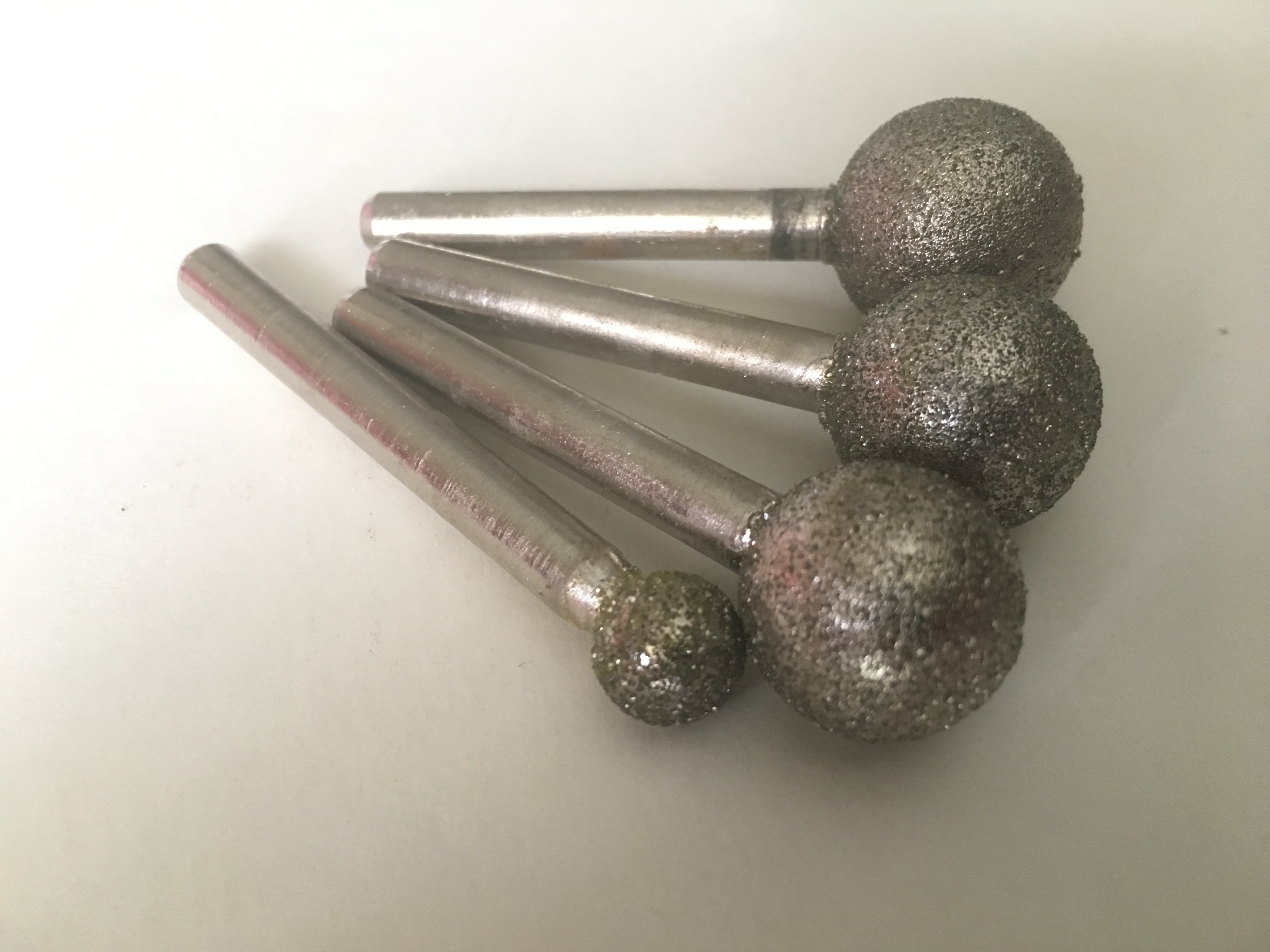 粗砂6mm柄径 圆球金刚石磨头 电镀金刚石60# 球形型磨头