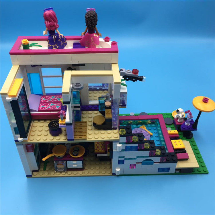 乐高女孩积木拼装玩具好朋友公主系列大歌星丽薇之家 41135