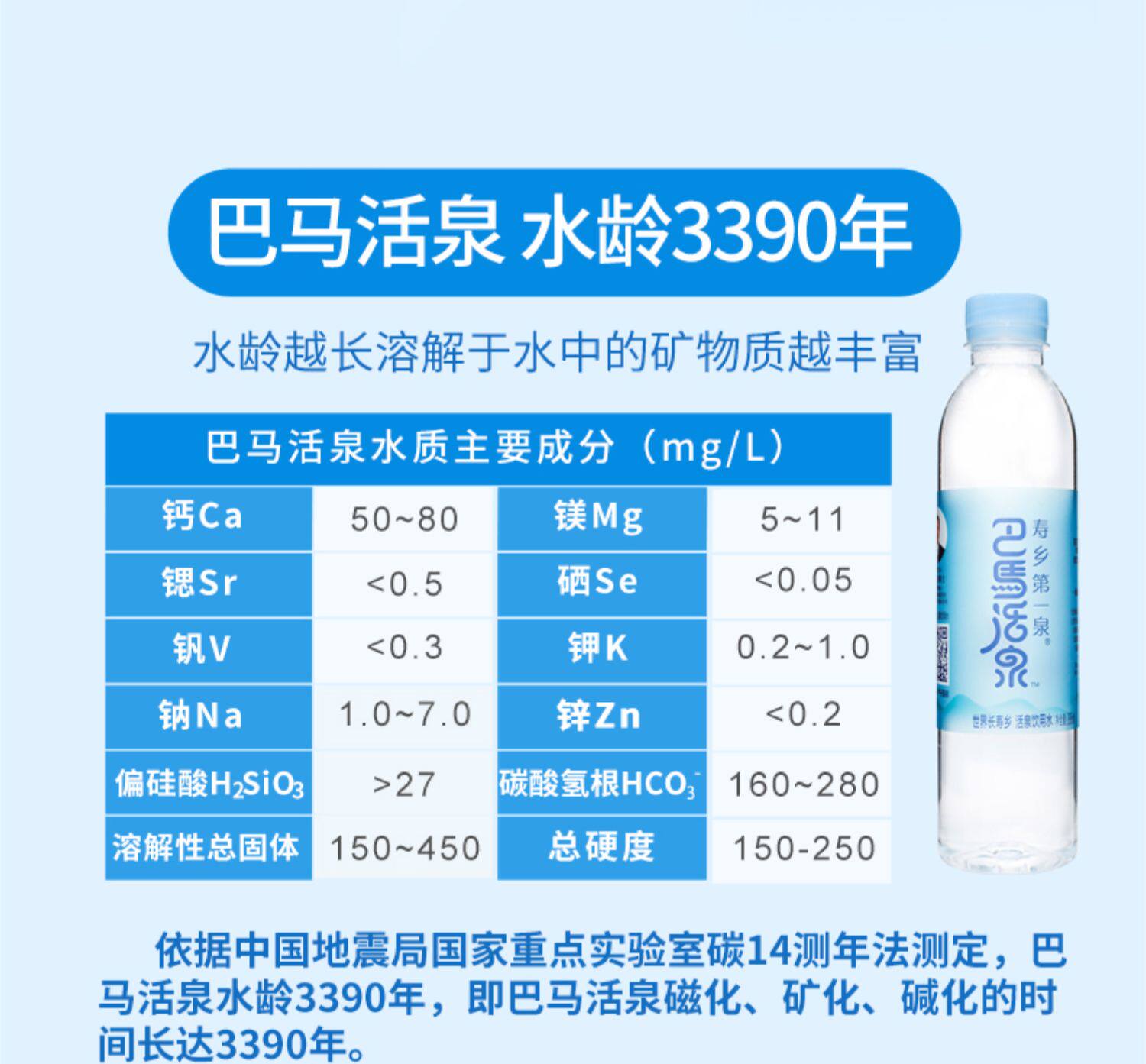 巴马矿泉水整箱395ml*24小瓶