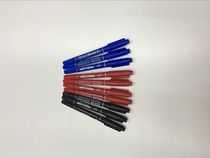 Hero 887 small double-head marker pen student stationery painting hook line Pen cant wipe off oily marker pen 10 sets