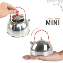 Outdoor boiled water 304 stainless steel kettle portable coffee pot camping supplies picnic fishing teapot mini