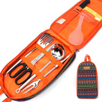 Outdoor kitchenware portable set car Kitchen self-driving tour wild cooking stainless steel combination knife spoon shovel full set