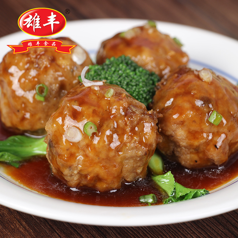 xiongfeng braised lion head fried meatballs 500g  delicious pork meatballs big meatballs sixi meatballs