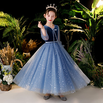 Fancy Children's Dress Long Dress Princess Dress Late Girl Dinner Highly Oceanic Host Birthday Dress