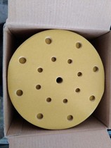 Festo 6 inch 17 hole dry frosted paper flocking round plate pneumatic polishing sand skin yellow sand 150mm