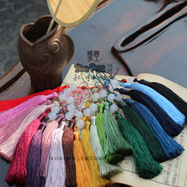 zootee mobile phone pendant brooch classical pendant tassel white agate fan pendant tea accessories