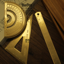 Pigs Trotter handmade zootee hand tent brass stationery ruler steapunk retro bookmark triangle with protractor