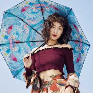 MISSRAIN城市伞双层防晒防紫外线太阳伞男女晴雨两用黑胶遮阳伞