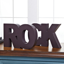 Wine cabinet decorations ornaments European ROCK letter study bookcase decoration TV cabinet decoration crafts decoration
