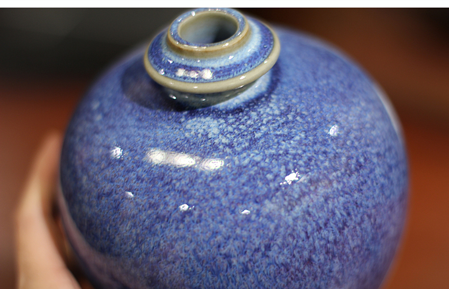 国大师任星航 星航钧窑 钧瓷茶具 柴烧 花瓶 梅瓶