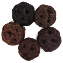 Full real hair grab clip hair bag Nine flowers wig Female disc hair styling Bud head ball head Bridal bun disc hair device