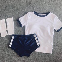 Swimsuit female Conservative student cover belly slim split flat corner cute Japanese gymnastics suit large size hot spring swimsuit