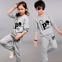 Childrens clothing girls spring clothing 2017 new childrens suit Spring and Autumn long sleeve boys clothes children Sports tide set