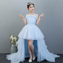 girls' dress ins princess dress fluffy gauze children's model walk show dress tailored birthday piano costume