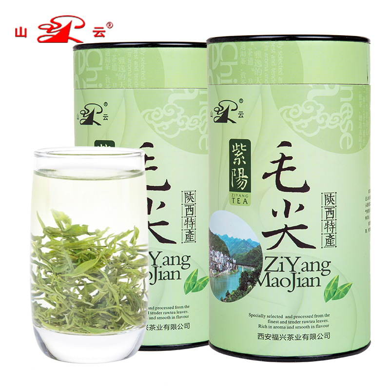 山云茶叶绿茶新茶明前紫阳毛尖富硒茶