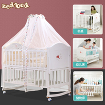 zedbed crib solid wood European multifunctional white treasure bed bbbed basket basket newborn splicing bed