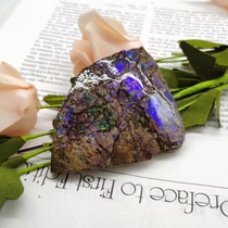 Bi Jincai Natural Canadian Spotted Gems Blue and Purple Green Color Plain Original Stone Pendulum Snail Fossils