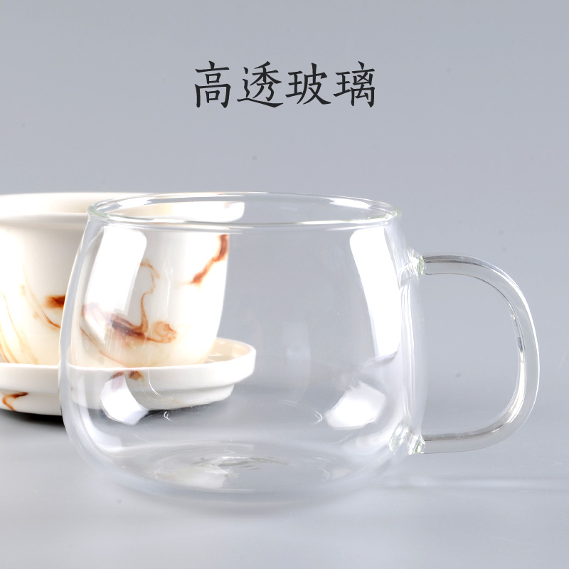 Ms heat - resistant glass flower tea cups transparent glass filter glass ceramic tea cup cup home office