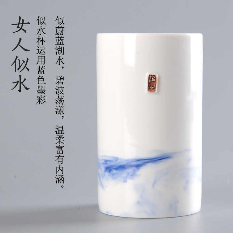 Creative ceramic cup contracted couples for a cup of a cup to ultimately responds water cupssome porcelain office household ceramic cup