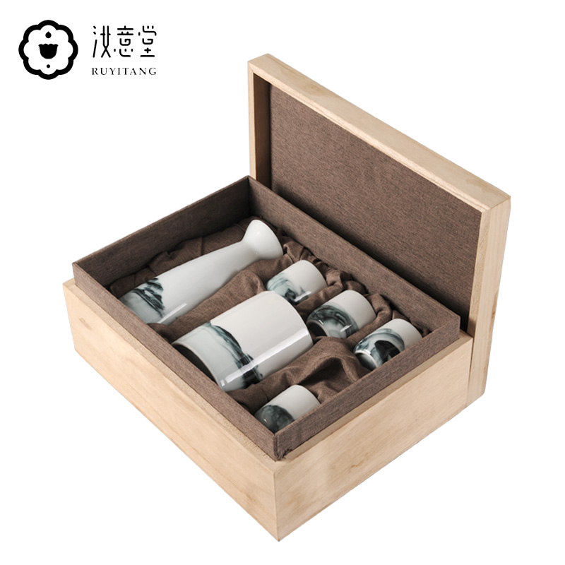 Wine temperature hot hip flask with Japanese Wine and Wine set of ceramic'm hip liquor rice Wine Wine glasses