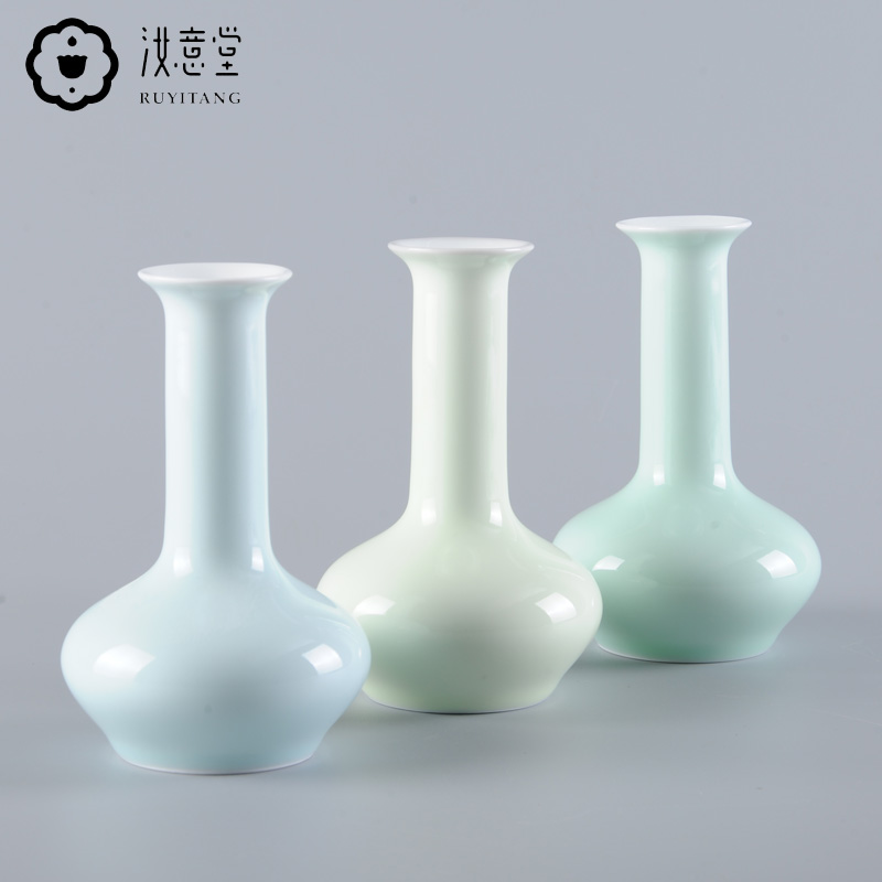 Celadon floret bottle inserts ceramic vase literary small pure and fresh and contracted hydroponic porcelain table sitting room adornment small place